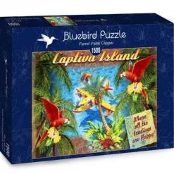 Bluebird Puzzle 70104 Parrot Palm Clipper 1500 Piece Jigsaw Puzzle Best