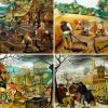 Art by Bluebird Bluebird Puzzle - Pieter Brueghel the Younger - The Four Seasons - 1000 Piece Jigsaw Puzzle Clearance