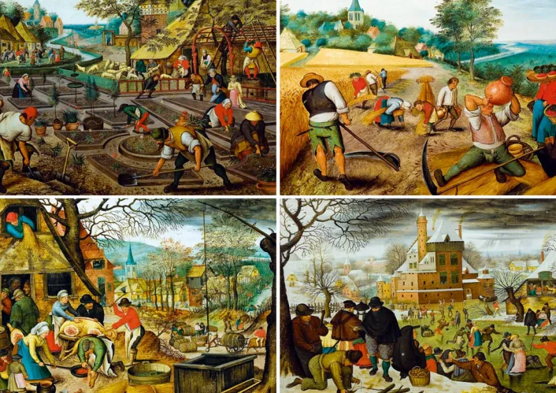 Art by Bluebird Bluebird Puzzle - Pieter Brueghel the Younger - The Four Seasons - 1000 Piece Jigsaw Puzzle Clearance