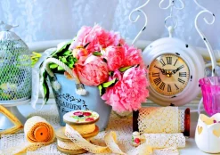 Bluebird Puzzle - Pink Peony Flowers - 1000 Piece Jigsaw Puzzle Online