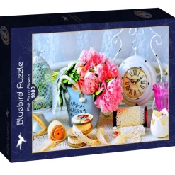 Bluebird Puzzle - Pink Peony Flowers - 1000 Piece Jigsaw Puzzle Online