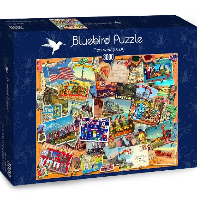 Bluebird Puzzle - Postcard (USA) - 3000 Piece Jigsaw Puzzle Fashion