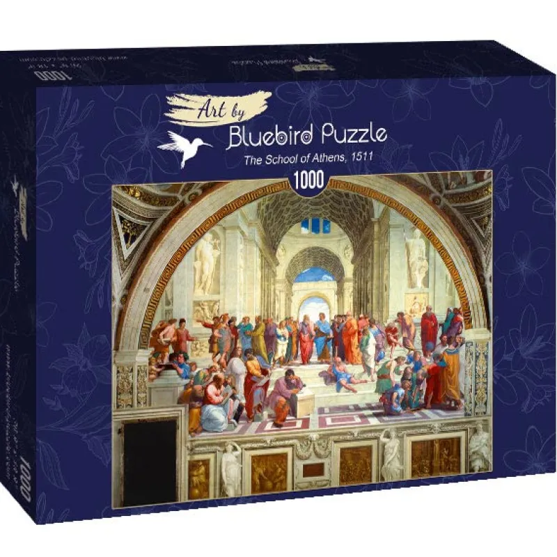 Art by Bluebird Bluebird Puzzle - Raphael - The School of Athens, 1511 - 1000 Piece Jigsaw Puzzle Clearance