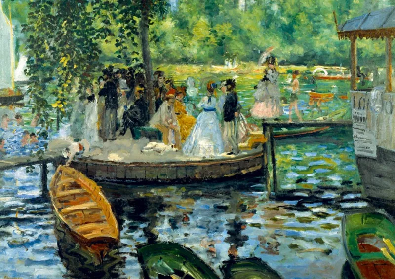 Art by Bluebird Bluebird Puzzle - Renoir - La Grenouillère, 1869 - 1000 Piece Jigsaw Puzzle Online