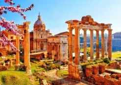 Bluebird Puzzle - Roman Ruins in Spring, Italy - 1000 Piece Jigsaw Puzzle Hot