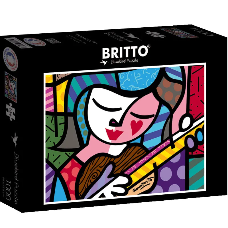 Bluebird Puzzle - Romero Britto - Girl with guitar - 1000 Piece Jigsaw Puzzle Best