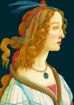 Art by Bluebird Bluebird Puzzle - Sandro Botticelli - Idealized Portrait of a Lady, 1480 - 1000 Piece Jigsaw Puzzle Fashion