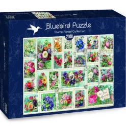 Bluebird Puzzle - Stamp Flower Collection - 2000 Piece Jigsaw Puzzle Sale