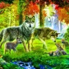 Bluebird Puzzle - Summer Wolf Family - 1000 Piece Puzzle New