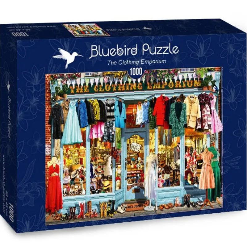 Bluebird Puzzle - The Clothing Emporium - 1000 piece jigsaw puzzle Outlet