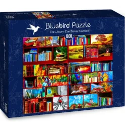 Bluebird Puzzle - The Library The Travel Section - 1000 Piece Jigsaw Puzzle Discount