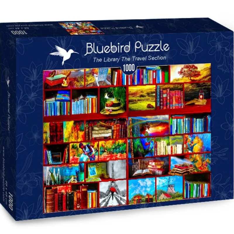 Bluebird Puzzle - The Library The Travel Section - 1000 Piece Jigsaw Puzzle Discount