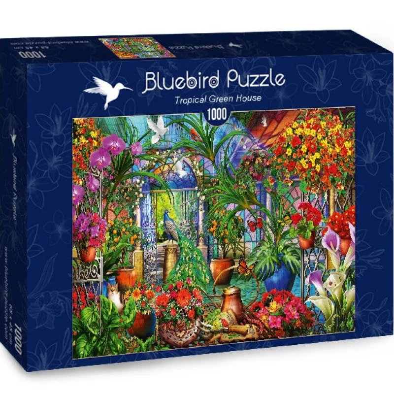 Bluebird Puzzle - Tropical Green House - 1000 Piece Puzzle Online