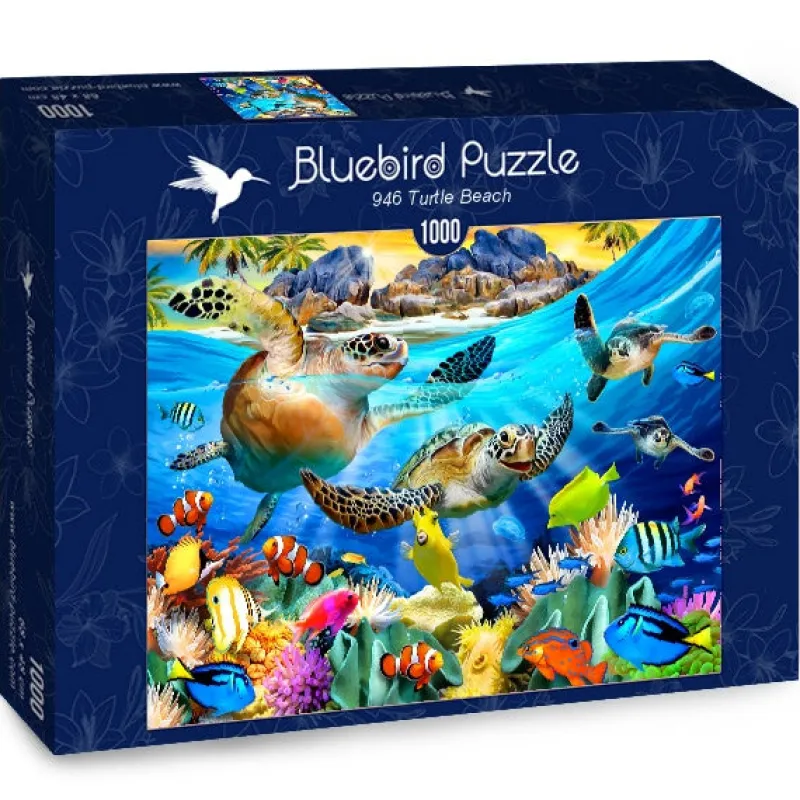 Bluebird Puzzle - Turtle Beach - 1000 Piece Jigsaw Puzzle Online