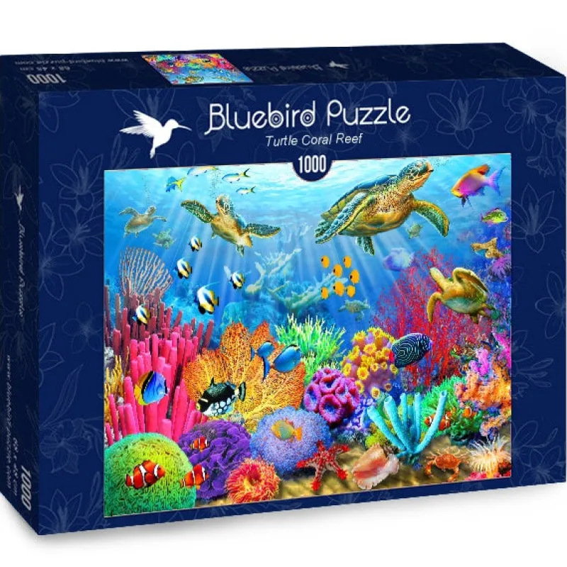 Bluebird Puzzle - Turtle Coral Reef - 1000 Piece Jigsaw Puzzle Discount