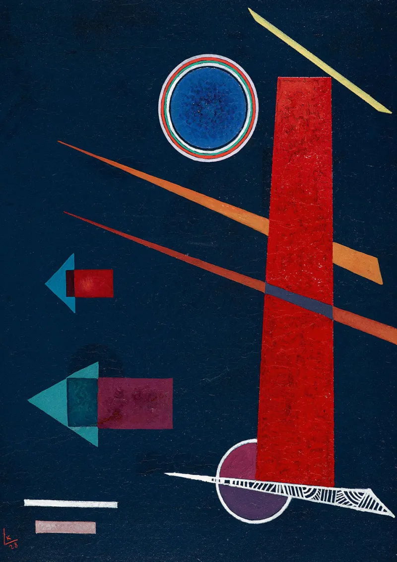 Art by Bluebird Bluebird Puzzle - Vassily Kandinsky - Powerful Red, 1928 - 1000 Piece Jigsaw Puzzle Fashion