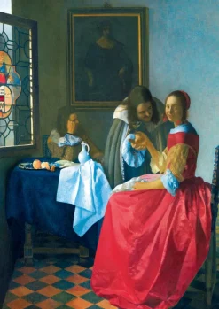 Art by Bluebird Bluebird Puzzle - Vermeer- The Girl with the Wine Glass, 1659 - 1000 Piece Jigsaw Puzzle Hot