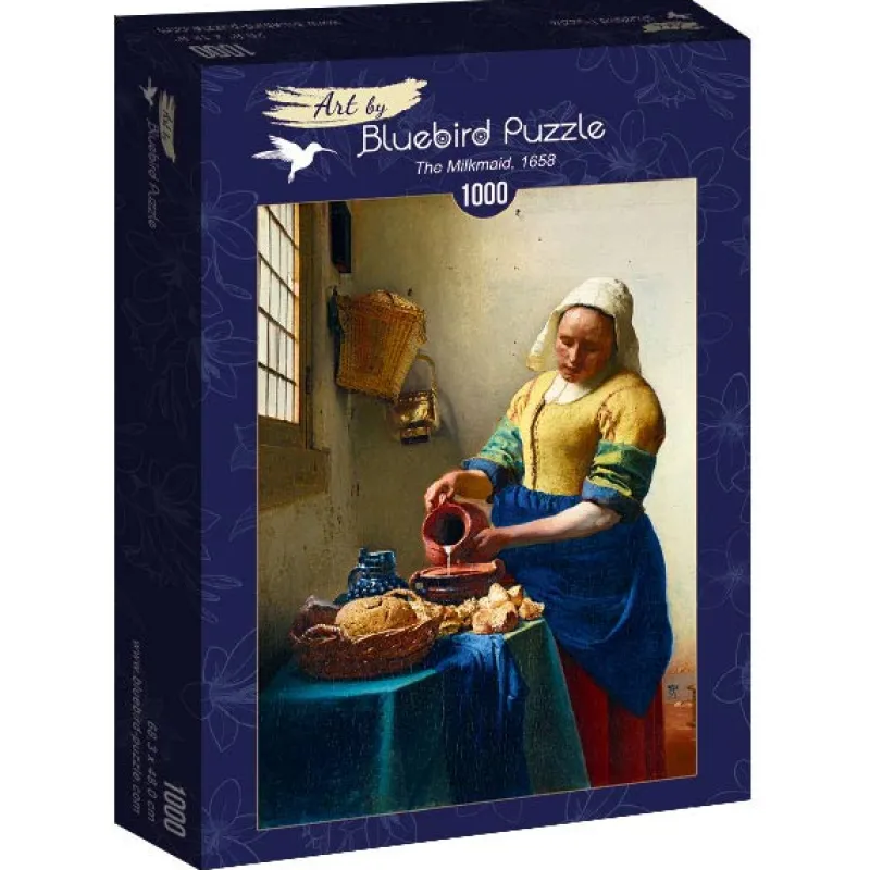 Art by Bluebird Bluebird Puzzle - Vermeer- The Milkmaid, 1658 - 1000 Piece Jigsaw Puzzle Online