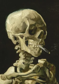 Art by Bluebird Bluebird Puzzle - Vincent Van Gogh - Head of a Skeleton with a Burning Cigarette, 1886 - 1000 Piece Jigsaw Puzzle Best