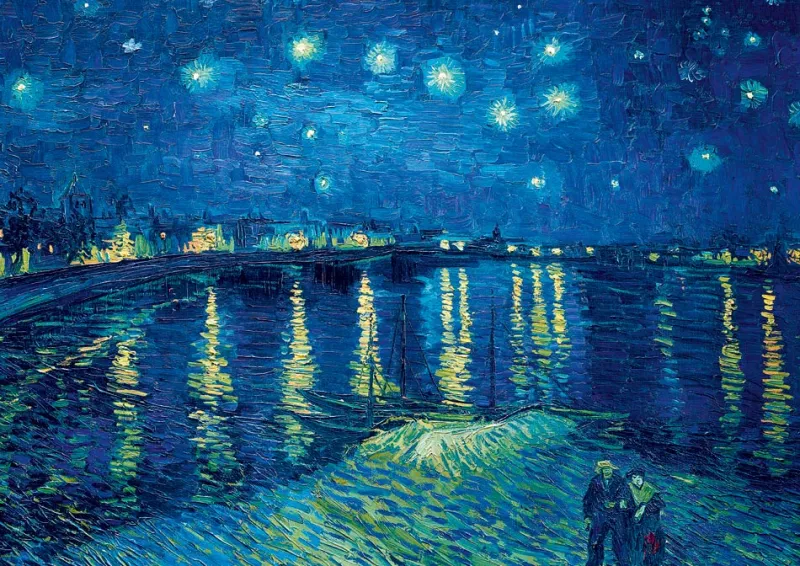 Art by Bluebird Bluebird Puzzle - Vincent Van Gogh - Starry Night over the Rhône, 1888 - 1000 Piece Jigsaw Puzzle Fashion