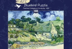 Art by Bluebird Bluebird Puzzle - Vincent Van Gogh - Thatched Cottages at Cordeville, 1890 - 1000 Piece Jigsaw Puzzle Outlet
