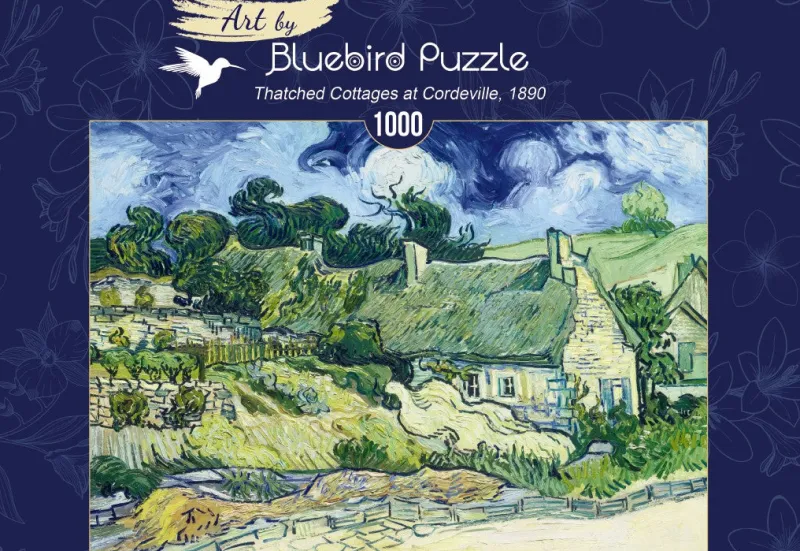 Art by Bluebird Bluebird Puzzle - Vincent Van Gogh - Thatched Cottages at Cordeville, 1890 - 1000 Piece Jigsaw Puzzle Outlet