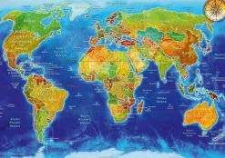 Bluebird Puzzle - World Geo-Political Map - 1000 Piece Jigsaw Puzzle Fashion