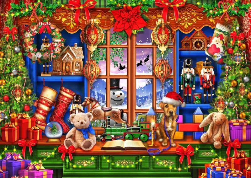 Bluebird Puzzle - Ye Old Christmas Shoppe - 2000 Piece Jigsaw Puzzle New