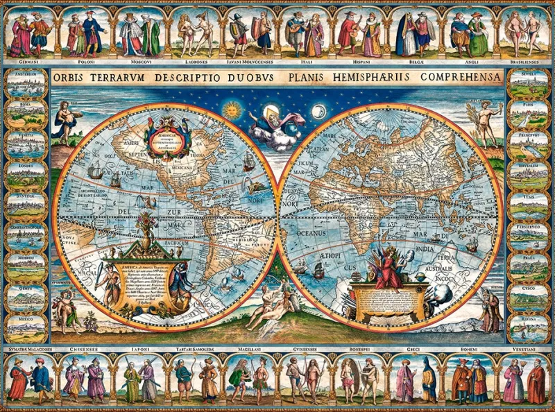 Castorland - Map of The World, 1639 - 1000 Piece Jigsaw Puzzle Hot