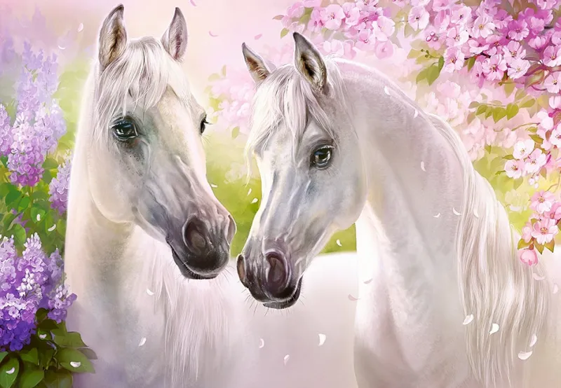 Castorland - Romantic Horses - 1000 Piece Jigsaw Puzzle Clearance