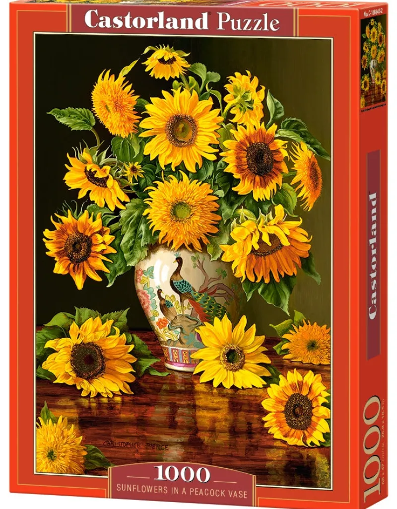 Castorland - Sunflowers in a Peacock Vase - 1000 Piece Jigsaw Puzzle Online