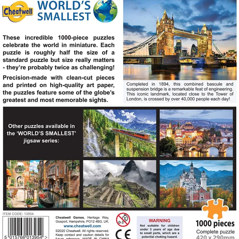 Cheatwell Games - Tower Bridge - World's Smallest 1000 Piece Puzzle Online
