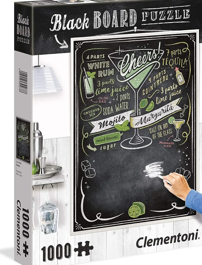 Clementoni - Blackboard Puzzle - Cheers - 1000 Piece Jigsaw Puzzle New