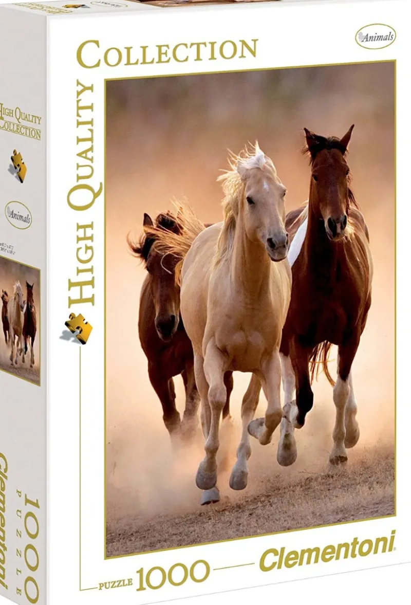 Clementoni - Running Horses - 1000 Piece Jigsaw Puzzle Online
