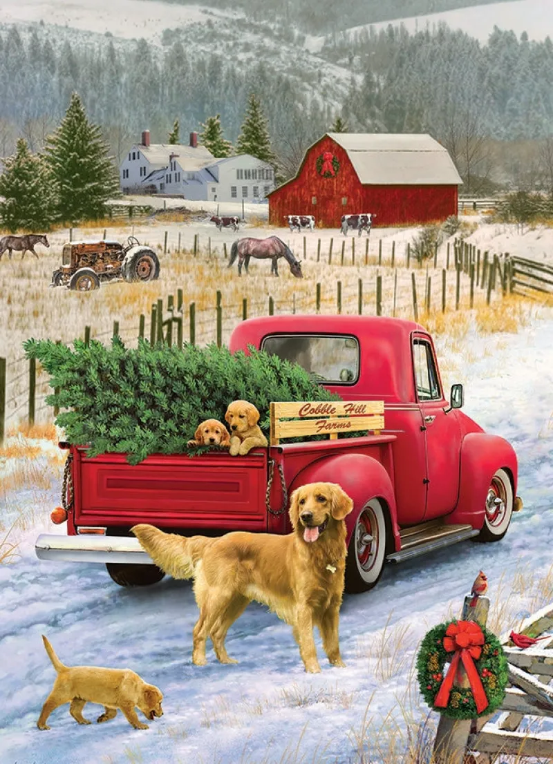 Cobble Hill - Christmas on the Farm - 1000 Piece Jigsaw Puzzle Clearance