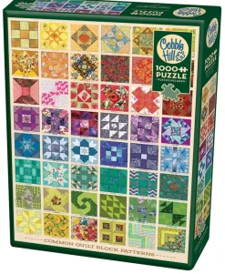 Cobble Hill - Common Quilt Blocks - 1000 Piece Jigsaw Puzzle Online