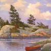 Cobble Hill - Douglas Laird - Red Canoe - 1000 Piece Jigsaw Puzzle Online