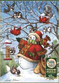 Cobble Hill - Frosty Feeds His Friends - 1000 Piece Jigsaw Puzzle Online