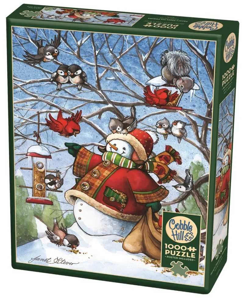 Cobble Hill - Frosty Feeds His Friends - 1000 Piece Jigsaw Puzzle Online