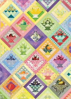 Cobble Hill - Fruit Basket Quilt - 1000 Piece Jigsaw Puzzle Online