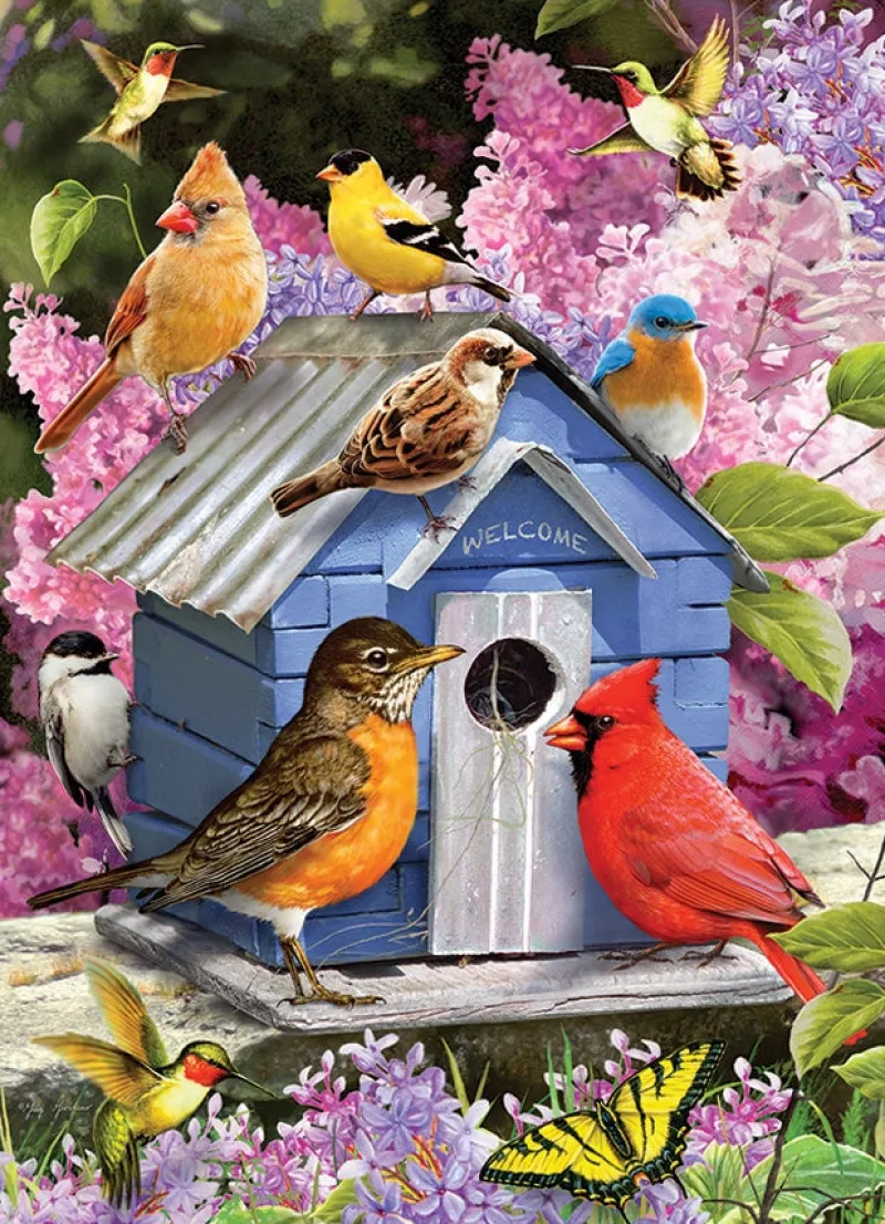 Cobble Hill - Spring Birdhouse - 1000 Piece Jigsaw Puzzle New