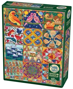 Cobble Hill - Twelve Days of Christmas Quilt - 1000 Piece Jigsaw Puzzle Best