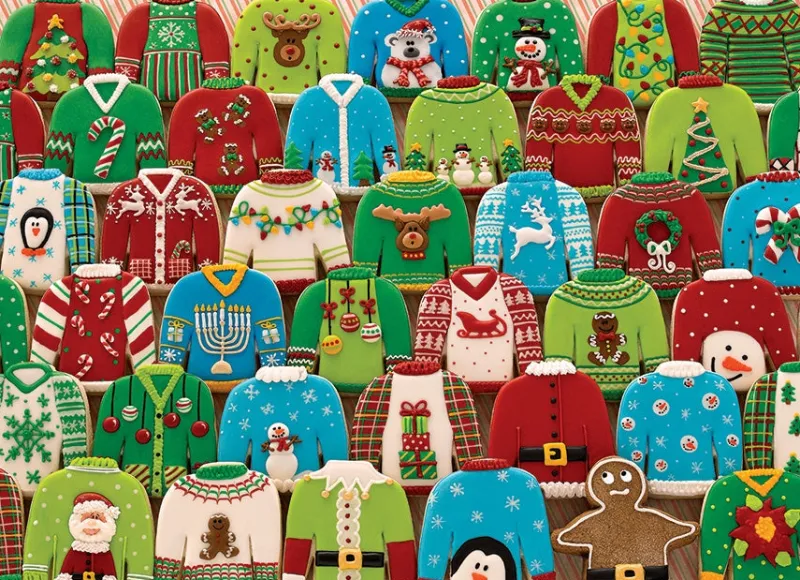 Cobble Hill - Ugly Xmas Sweaters - 1000 Piece Jigsaw Puzzle Clearance