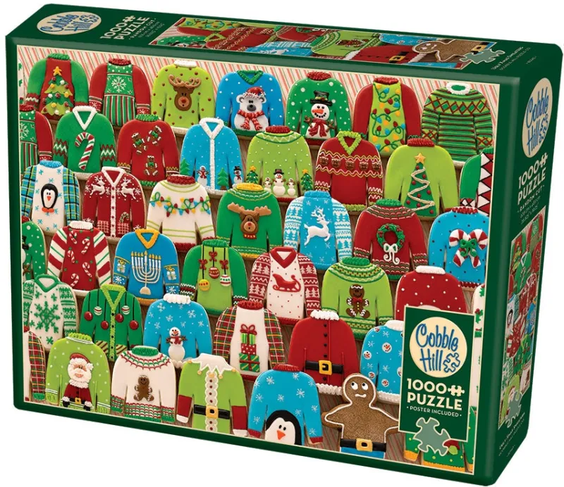 Cobble Hill - Ugly Xmas Sweaters - 1000 Piece Jigsaw Puzzle Clearance