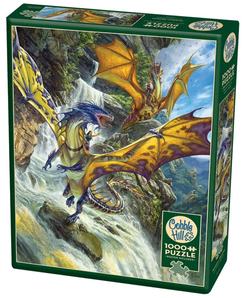 Cobble Hill - Waterfall Dragons - 1000 Piece Jigsaw Puzzle Hot