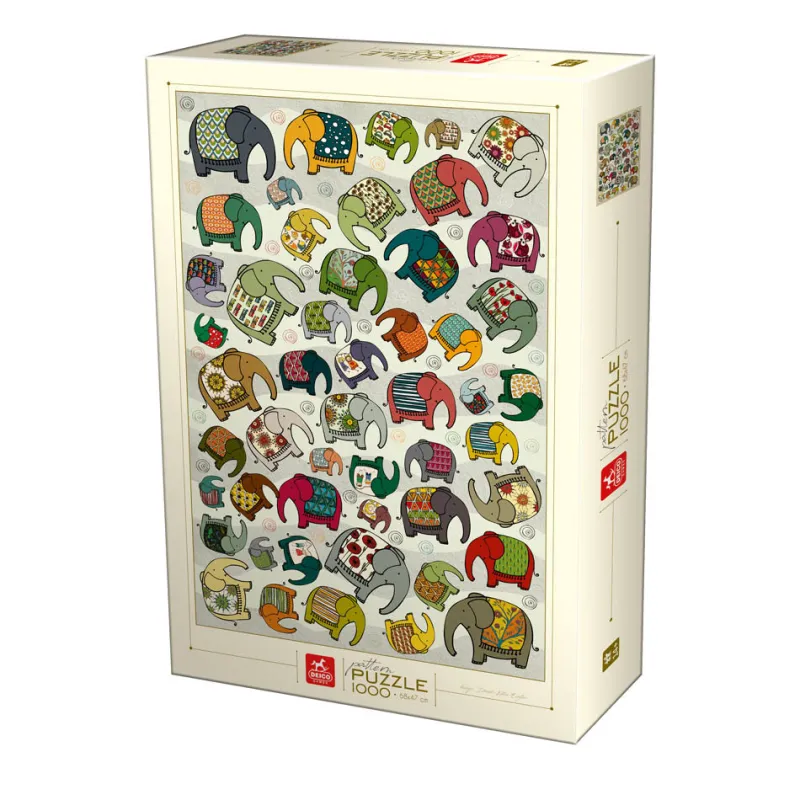 Deico Games Deico - Pattern Puzzle Elephants - 1000 Piece Jigsaw Puzzle Discount