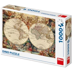 Dino - Antique World Map - 1000 Piece Jigsaw Puzzle Best