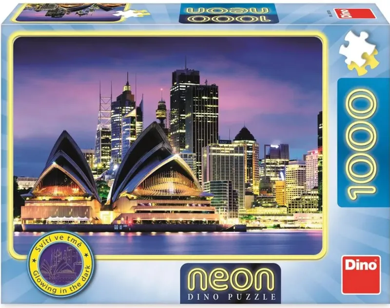 Dino - Neon Puzzle - Sydney Opera - 1000 Piece Jigsaw Puzzle Best