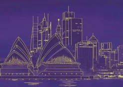 Dino - Neon Puzzle - Sydney Opera - 1000 Piece Jigsaw Puzzle Best