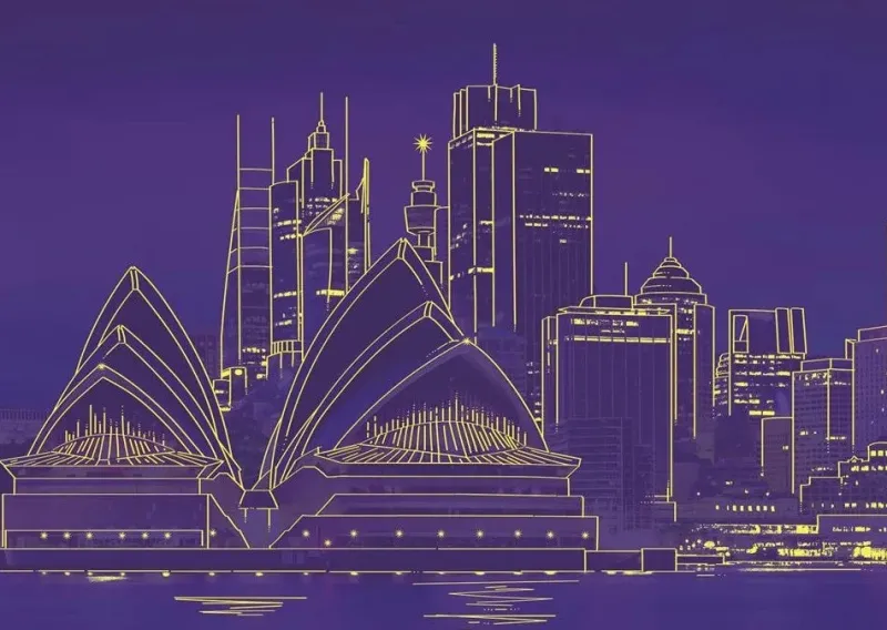 Dino - Neon Puzzle - Sydney Opera - 1000 Piece Jigsaw Puzzle Best